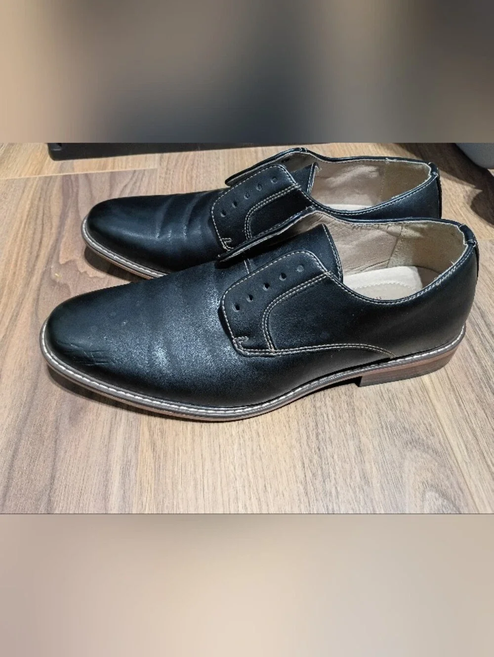 Men's Black Slip-On Dress Shoes